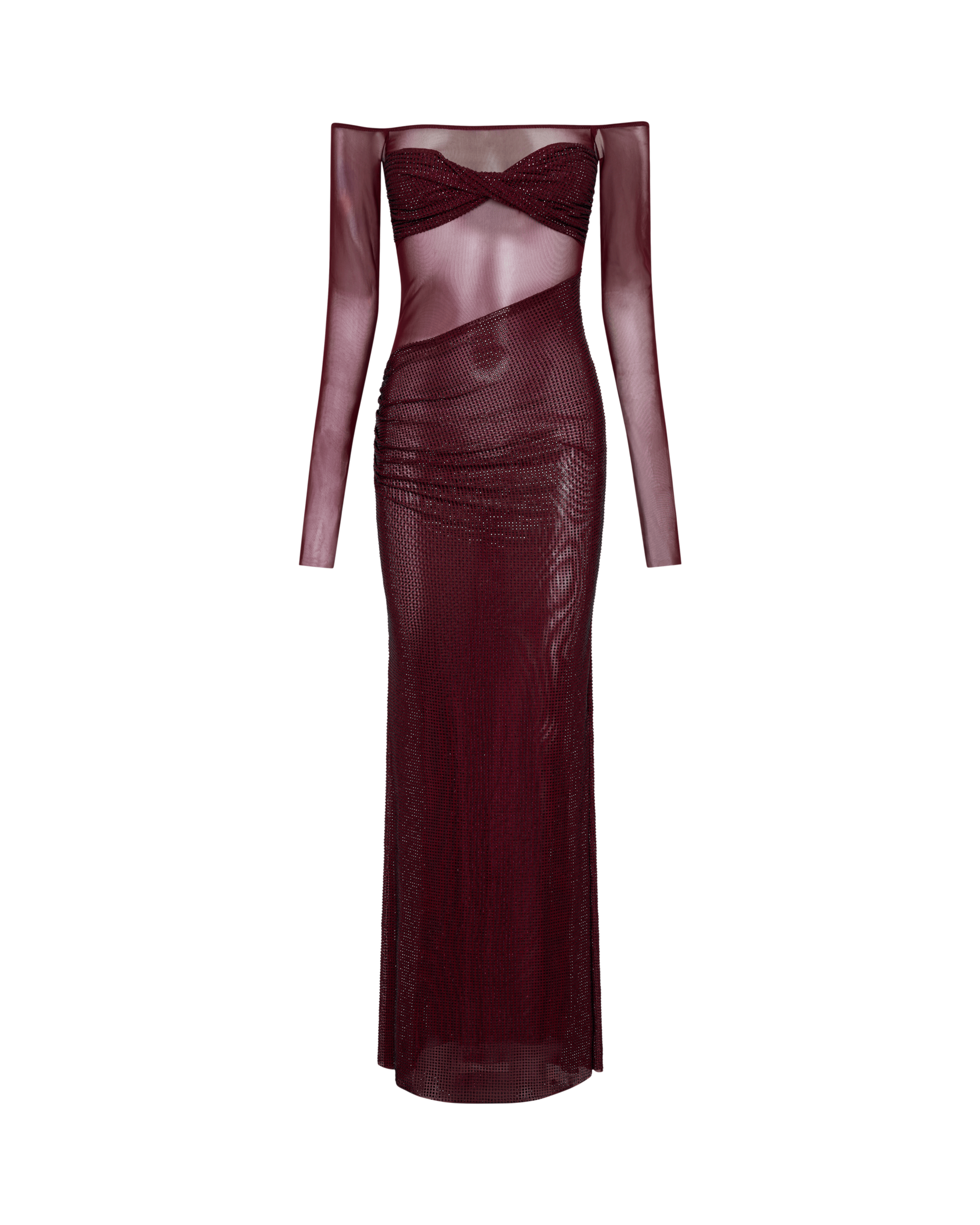 Nash Diamante Off Shoulder Maxi Dress - Endless - UAE Rental and Resale for Women's Fashion