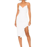 Natasha Ruffle Midi Dress - Endless - UAE Rental and Resale for Women's Fashion