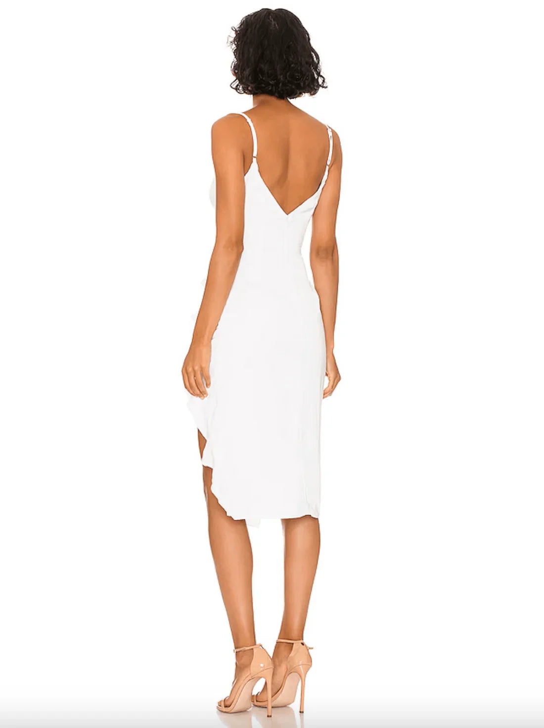 Natasha Ruffle Midi Dress - Endless - UAE Rental and Resale for Women's Fashion