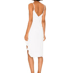 Natasha Ruffle Midi Dress - Endless - UAE Rental and Resale for Women's Fashion