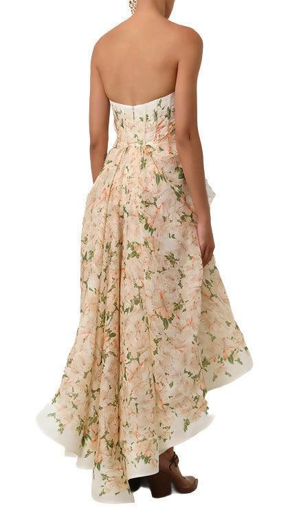 Natura Draped Midi Dress in Silk Linen Organza - Endless - UAE Rental and Resale for Women's Fashion