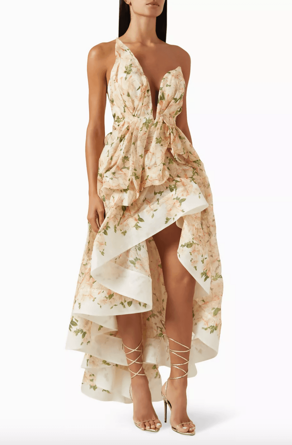Natura Draped Midi Dress in Silk Linen Organza - Endless - UAE Rental and Resale for Women's Fashion