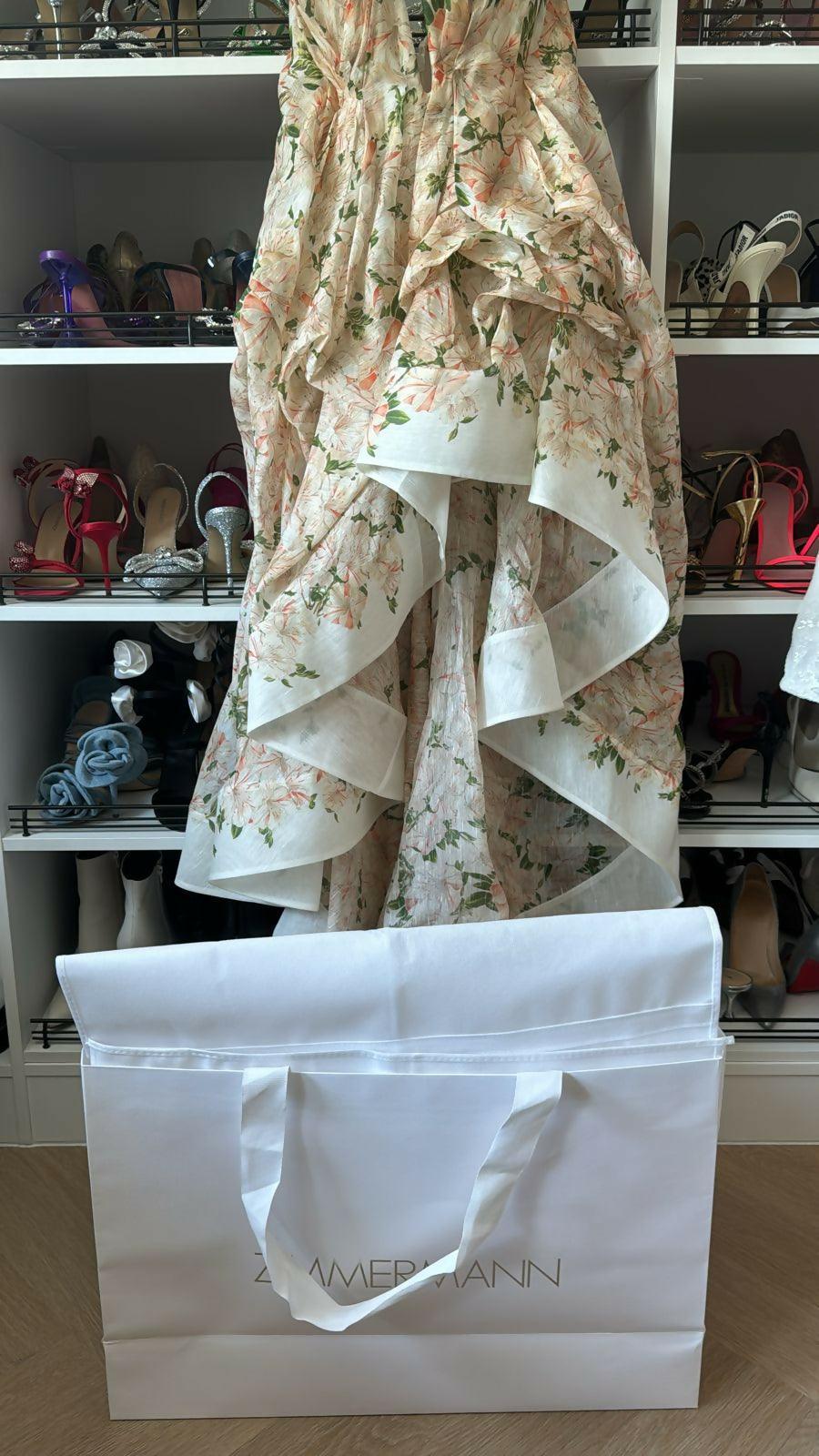 Natura Draped Midi Dress in Silk Linen Organza - Endless - UAE Rental and Resale for Women's Fashion