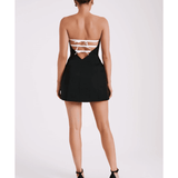 Neeka Strapless Bow Back Mini Dress - Endless - UAE Rental and Resale for Women's Fashion