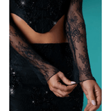 Neve Long Sleeve Corset Top & Romy Embellished Mini Skirt Set - Endless - UAE Rental and Resale for Women's Fashion