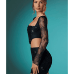 Neve Long Sleeve Corset Top & Romy Embellished Mini Skirt Set - Endless - UAE Rental and Resale for Women's Fashion