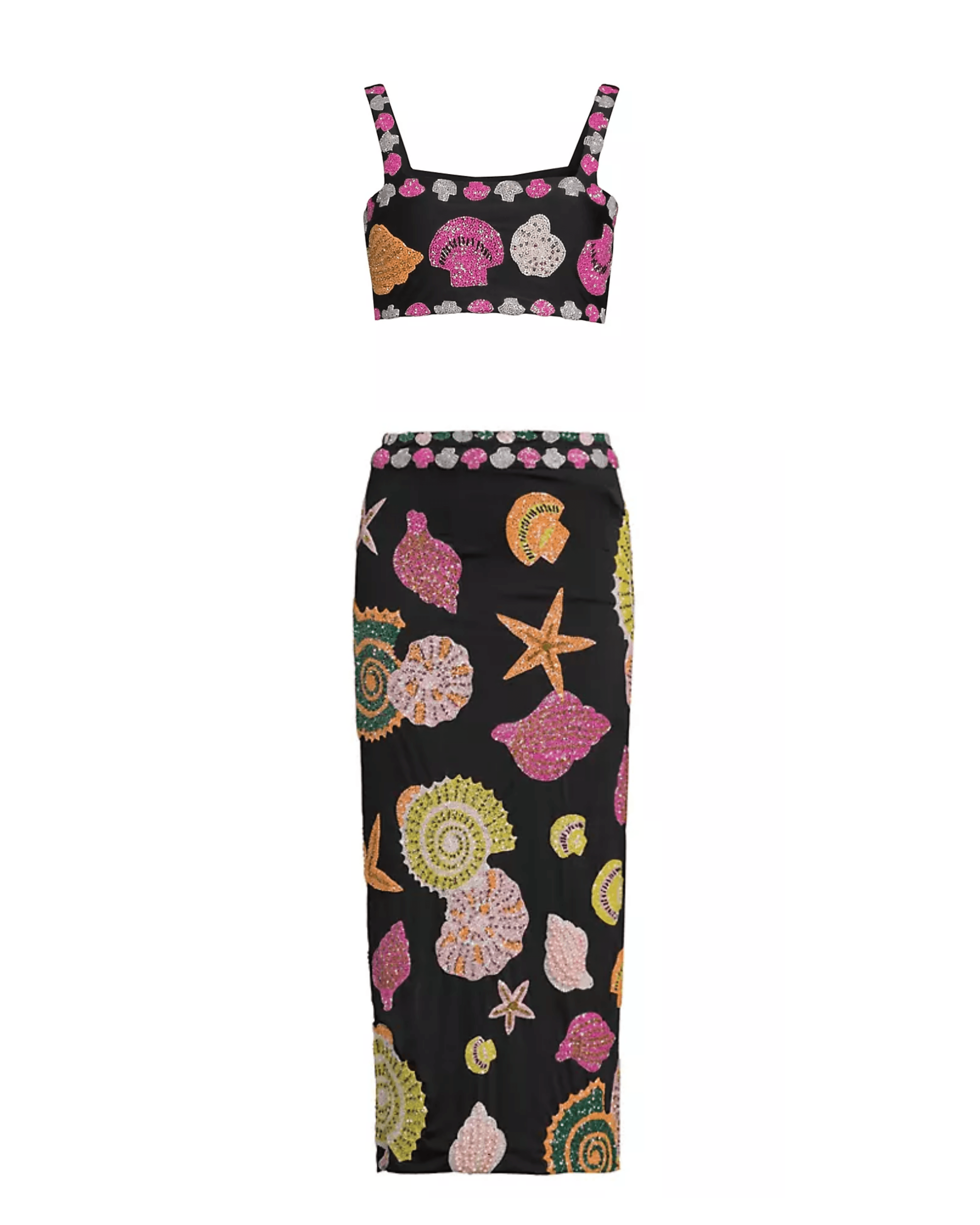 New York Seashell Hand-Beaded Co-ord Set - Endless - UAE Rental and Resale for Women's Fashion