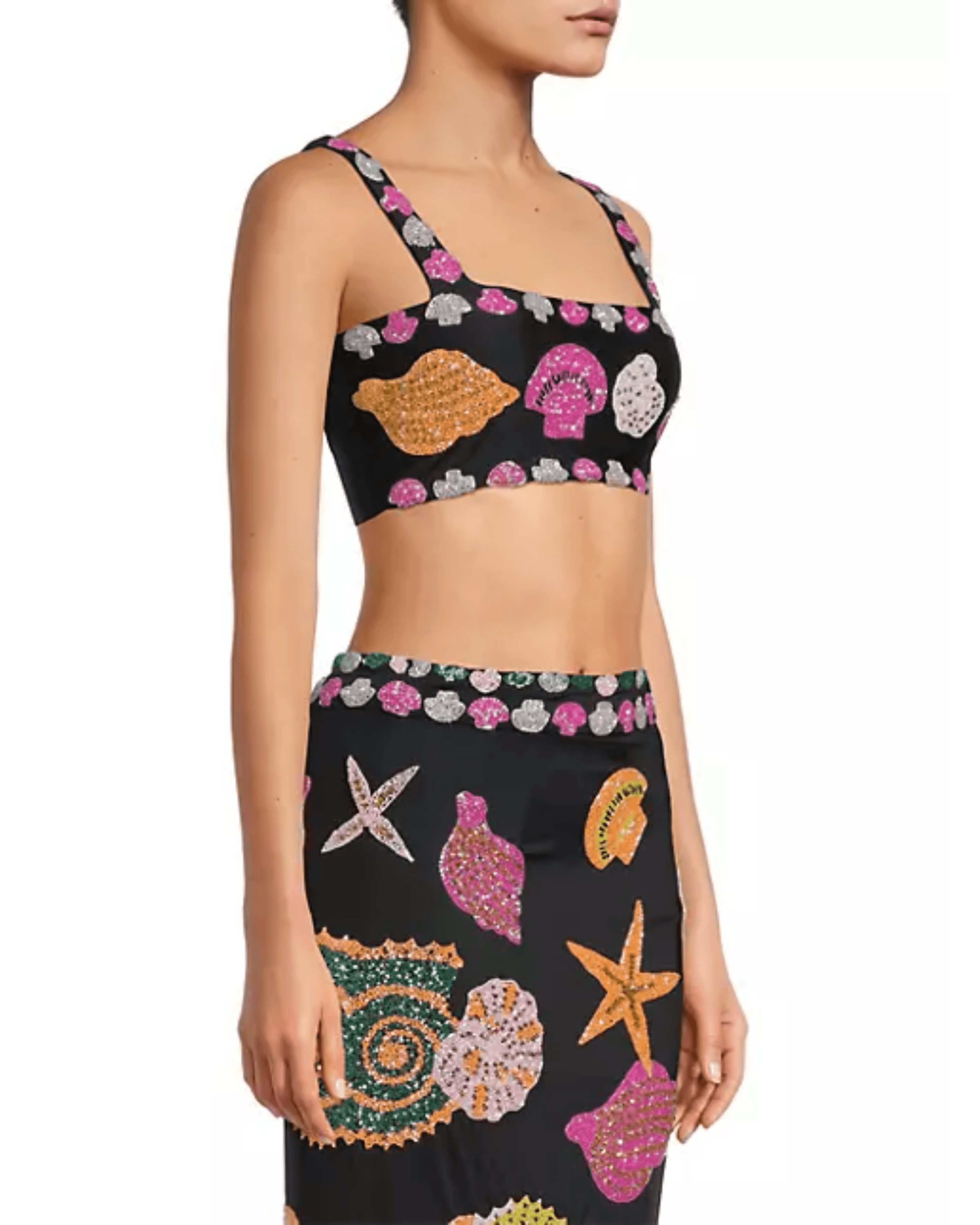 New York Seashell Hand-Beaded Co-ord Set - Endless - UAE Rental and Resale for Women's Fashion