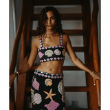 New York Seashell Hand-Beaded Co-ord Set - Endless - UAE Rental and Resale for Women's Fashion