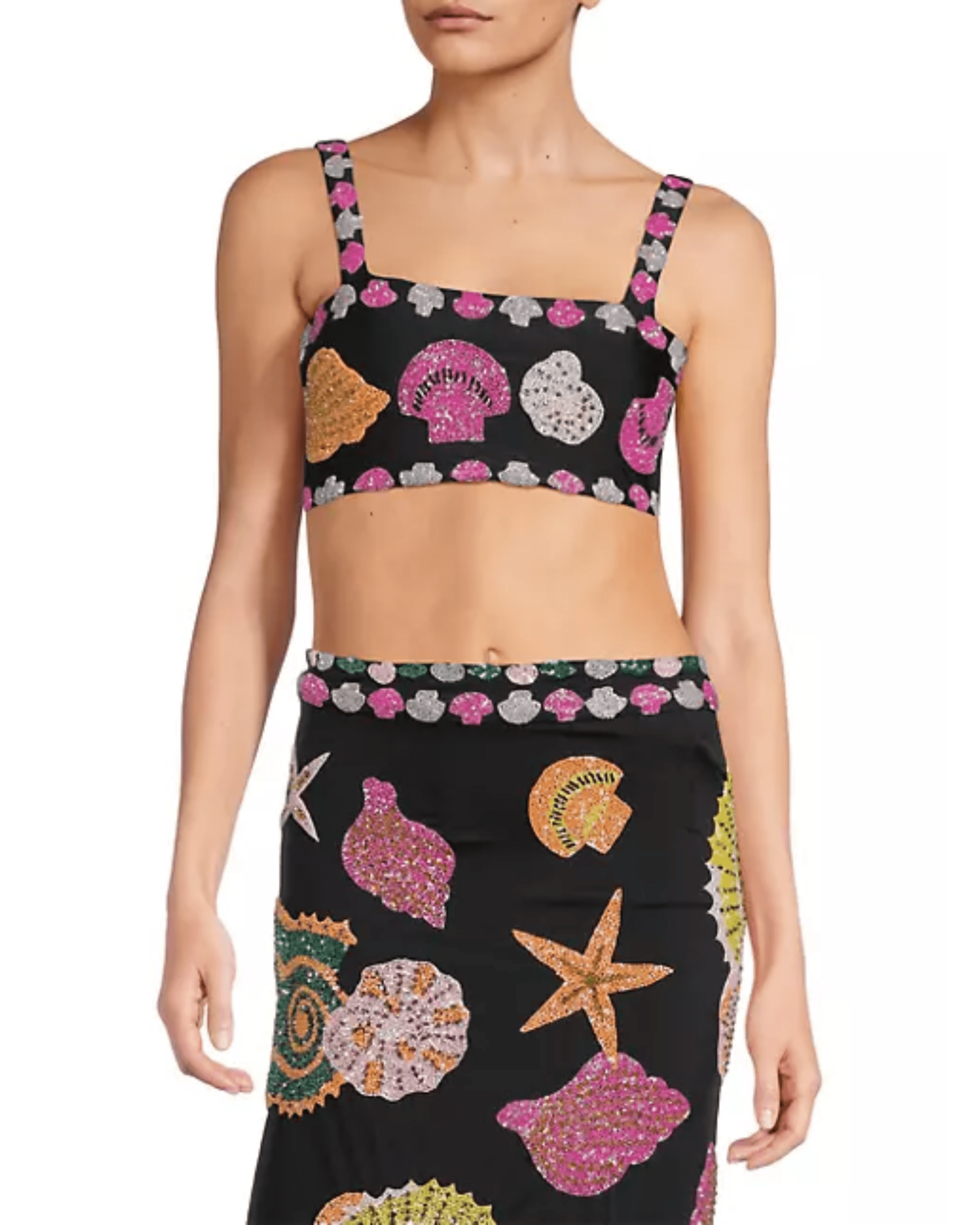 New York Seashell Hand-Beaded Co-ord Set - Endless - UAE Rental and Resale for Women's Fashion