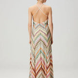 Zigzag Patterned Maxi Dress