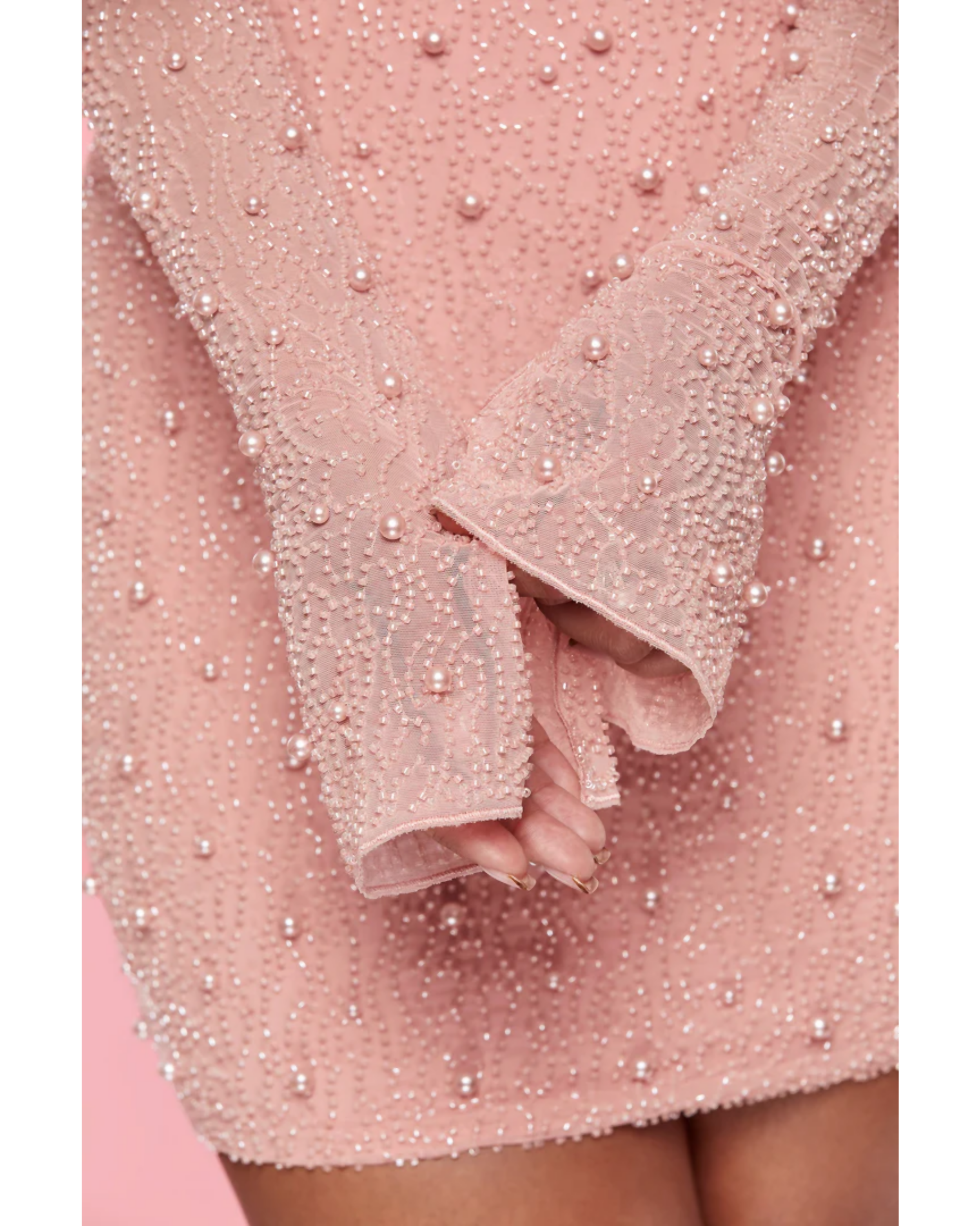Nice Long Sleeve Deep Plunge Mini Dress - Endless - UAE Rental and Resale for Women's Fashion