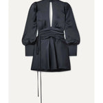 Night Out Open-back Cutout Ruched Satin Wrap Mini Dress - Endless - UAE Rental and Resale for Women's Fashion