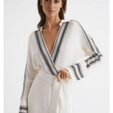 Nyla Side Stripe Tie Front Midi Dress - Endless - UAE Rental and Resale for Women's Fashion