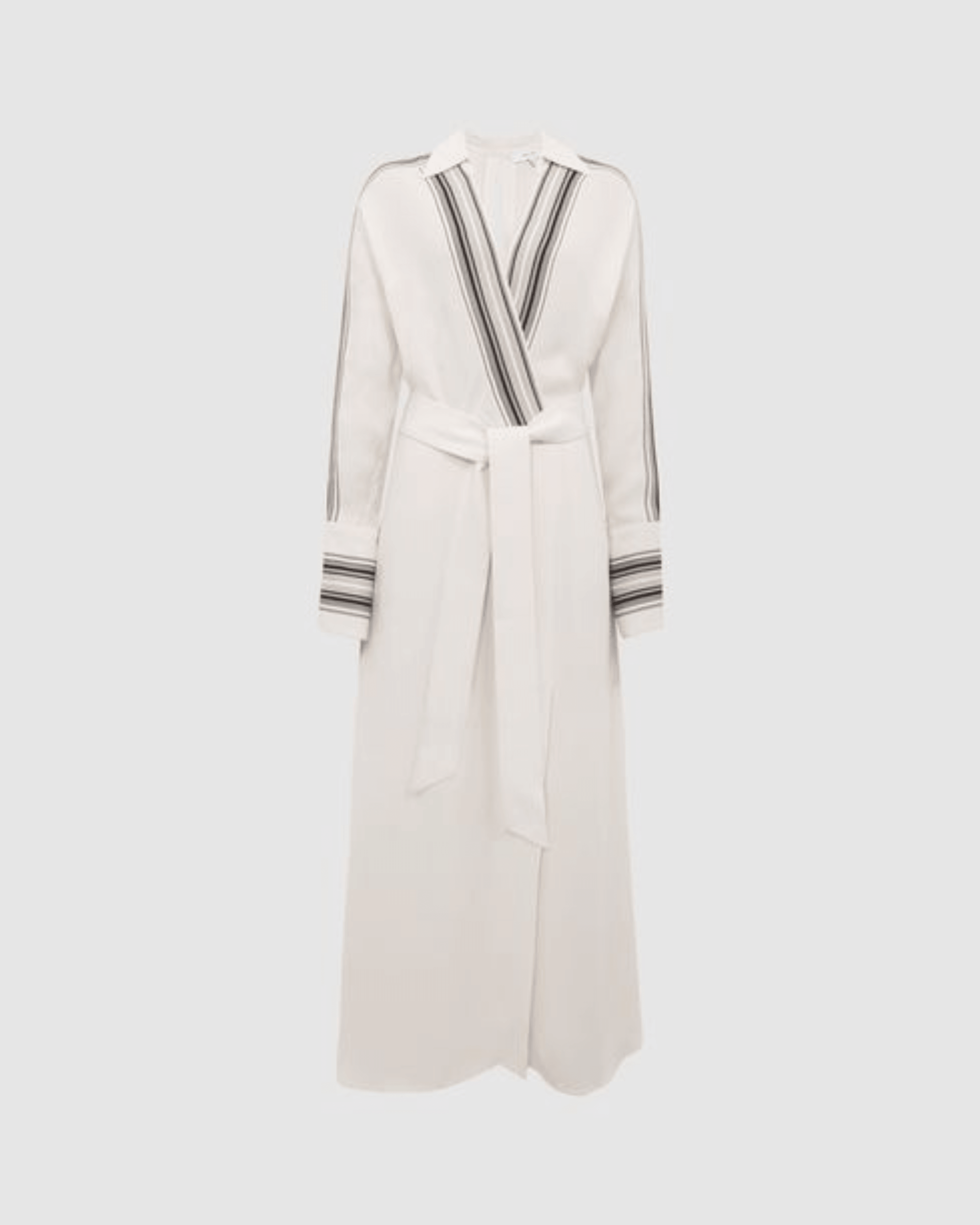 Nyla Side Stripe Tie Front Midi Dress - Endless - UAE Rental and Resale for Women's Fashion