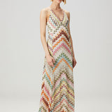 Zigzag Patterned Maxi Dress