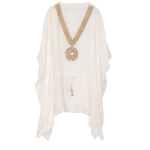 Obsidian Kaftan in Cream - Endless - UAE Rental and Resale for Women's Fashion