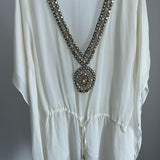 Obsidian Kaftan in Cream - Endless - UAE Rental and Resale for Women's Fashion