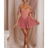 Off Shoulder Tulle Skirt Mini Dress - Endless - UAE Rental and Resale for Women's Fashion