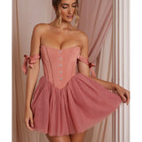Off Shoulder Tulle Skirt Mini Dress - Endless - UAE Rental and Resale for Women's Fashion