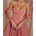 Off Shoulder Tulle Skirt Mini Dress - Endless - UAE Rental and Resale for Women's Fashion