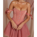 Off Shoulder Tulle Skirt Mini Dress - Endless - UAE Rental and Resale for Women's Fashion