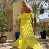 Off The Shoulder Abi Dress In Sunshine - Endless - UAE Rental and Resale for Women's Fashion