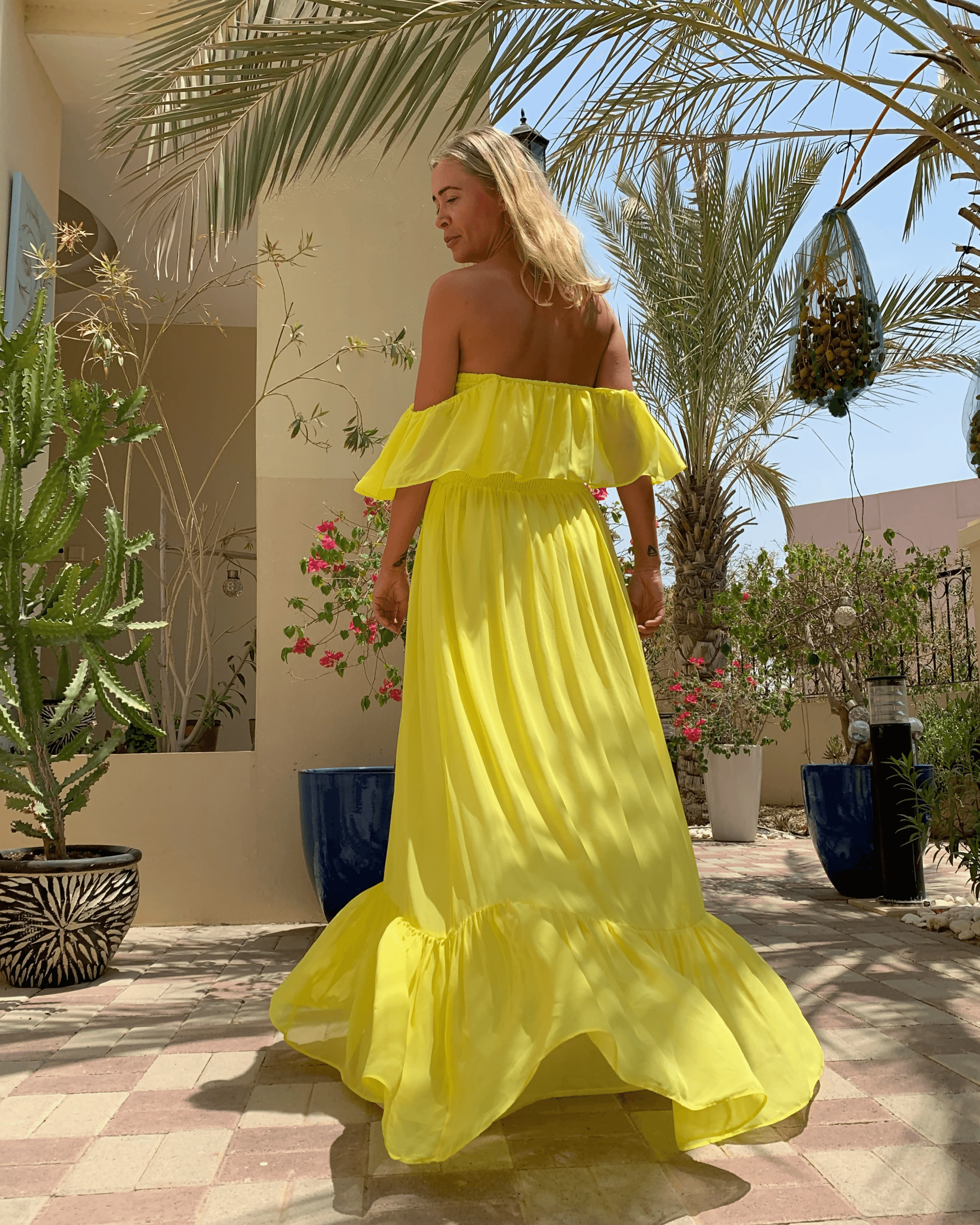 Off The Shoulder Abi Dress In Sunshine - Endless - UAE Rental and Resale for Women's Fashion