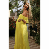 Off The Shoulder Abi Dress In Sunshine - Endless - UAE Rental and Resale for Women's Fashion