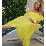 Off The Shoulder Abi Dress In Sunshine - Endless - UAE Rental and Resale for Women's Fashion