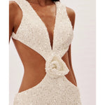 Off White Sequin Dress - Endless - UAE Rental and Resale for Women's Fashion