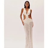 Off White Sequin Dress - Endless - UAE Rental and Resale for Women's Fashion
