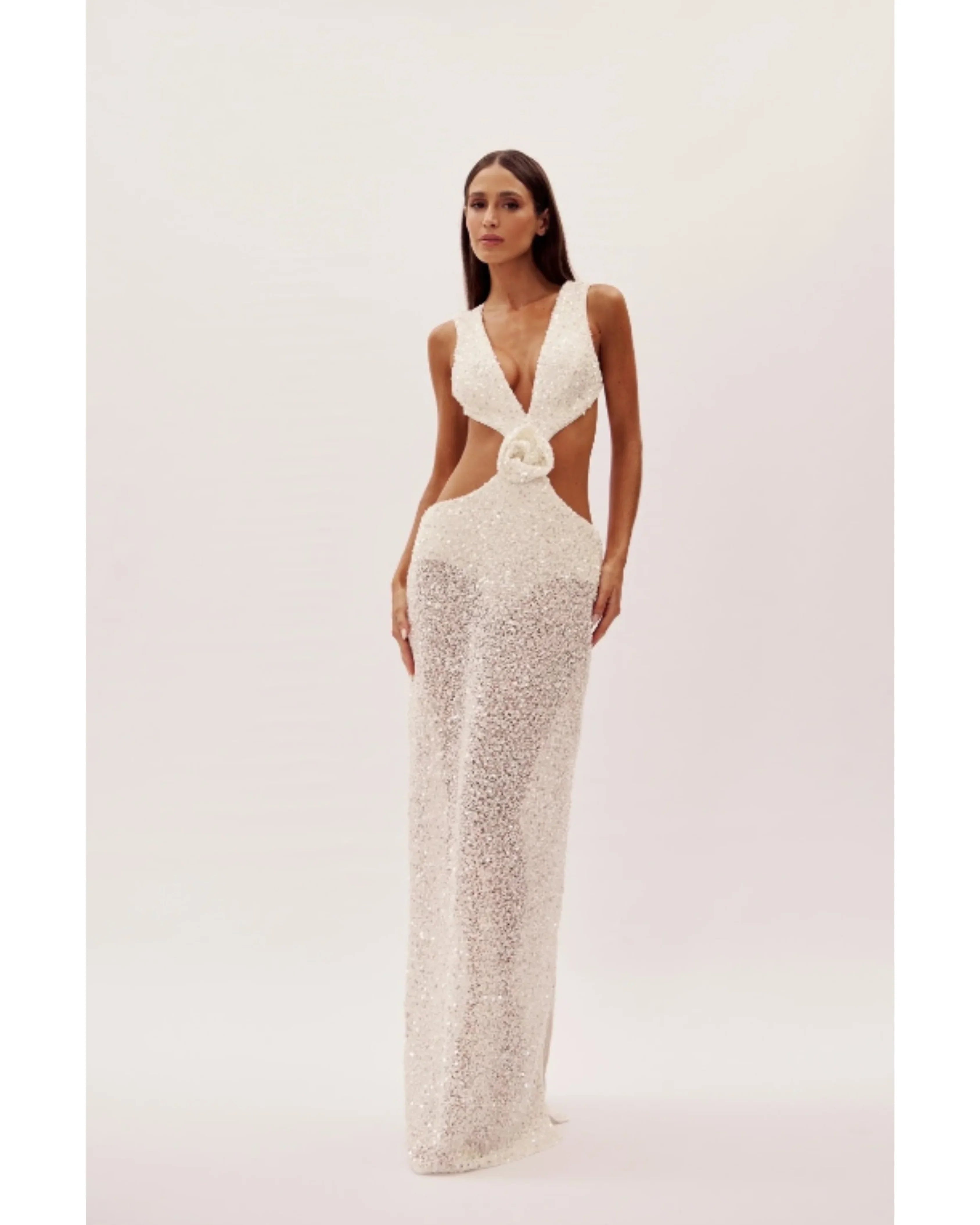 Off White Sequin Dress - Endless - UAE Rental and Resale for Women's Fashion
