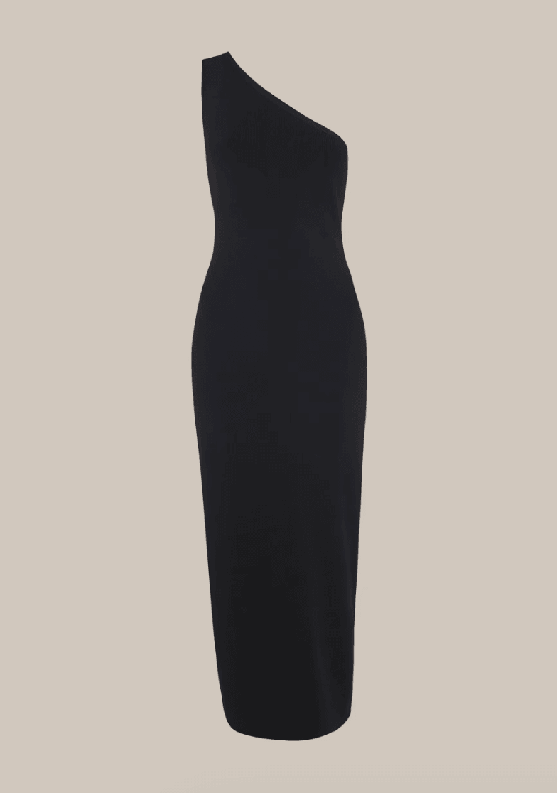 One Shoulder Midi Knit Dress - Endless - UAE Rental and Resale for Women's Fashion