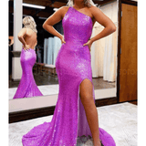 One Shoulder Purple Maxi Dress - Endless - UAE Rental and Resale for Women's Fashion