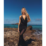 Onyx Drape Front Maxi Dress - Endless - UAE Rental and Resale for Women's Fashion