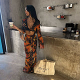 Orange Tie Dye Co-ord Set - Endless - UAE Rental and Resale for Women's Fashion