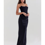 Persephone Black Strapless Corset Dress - Endless - UAE Rental and Resale for Women's Fashion