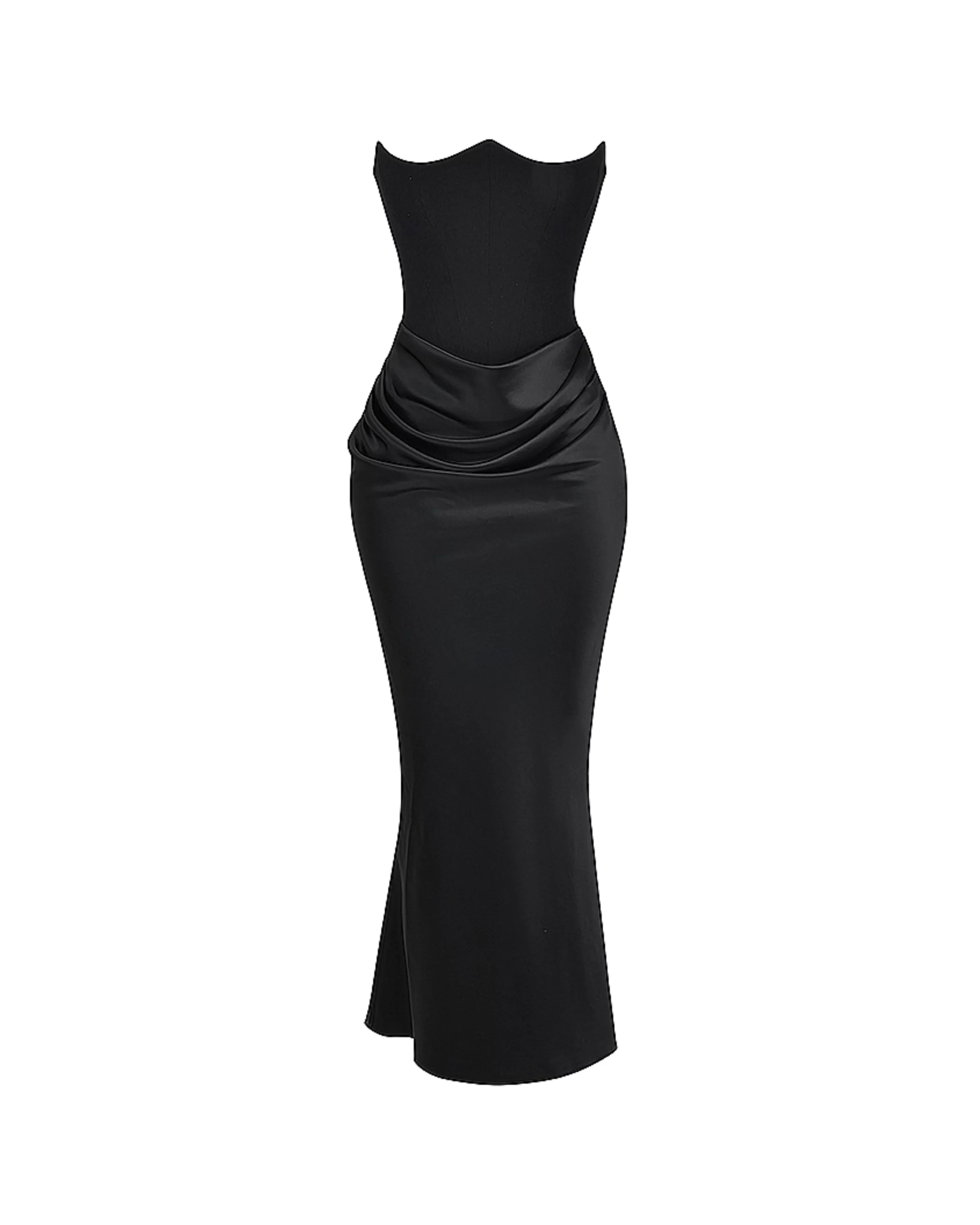 Persephone Black Strapless Corset Dress - Endless - UAE Rental and Resale for Women's Fashion