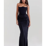 Persephone Black Strapless Corset Dress - Endless - UAE Rental and Resale for Women's Fashion