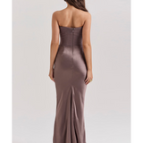 Persephone Smoke Strapless Corset Maxi Dress - Endless - UAE Rental and Resale for Women's Fashion