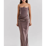 Persephone Smoke Strapless Corset Maxi Dress - Endless - UAE Rental and Resale for Women's Fashion