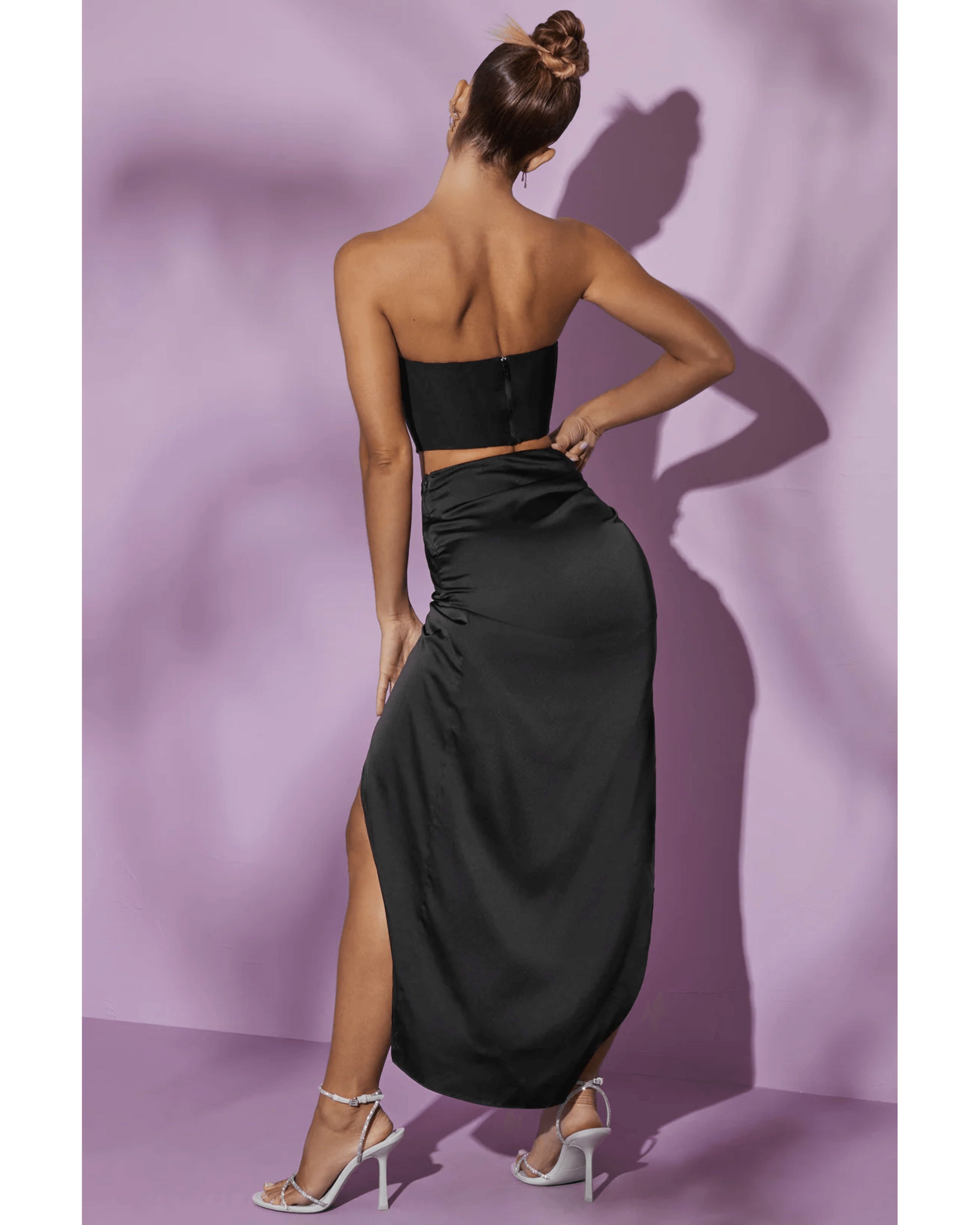 Pia Satin Embellished Co-ord Set - Endless - UAE Rental and Resale for Women's Fashion