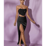 Pia Satin Embellished Co-ord Set - Endless - UAE Rental and Resale for Women's Fashion