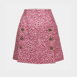 Pink Jacquard Button-embellished Mini Skirt - Endless - UAE Rental and Resale for Women's Fashion