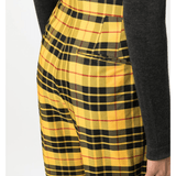 Plaid-check Cropped Flared Trousers - Endless - UAE Rental and Resale for Women's Fashion