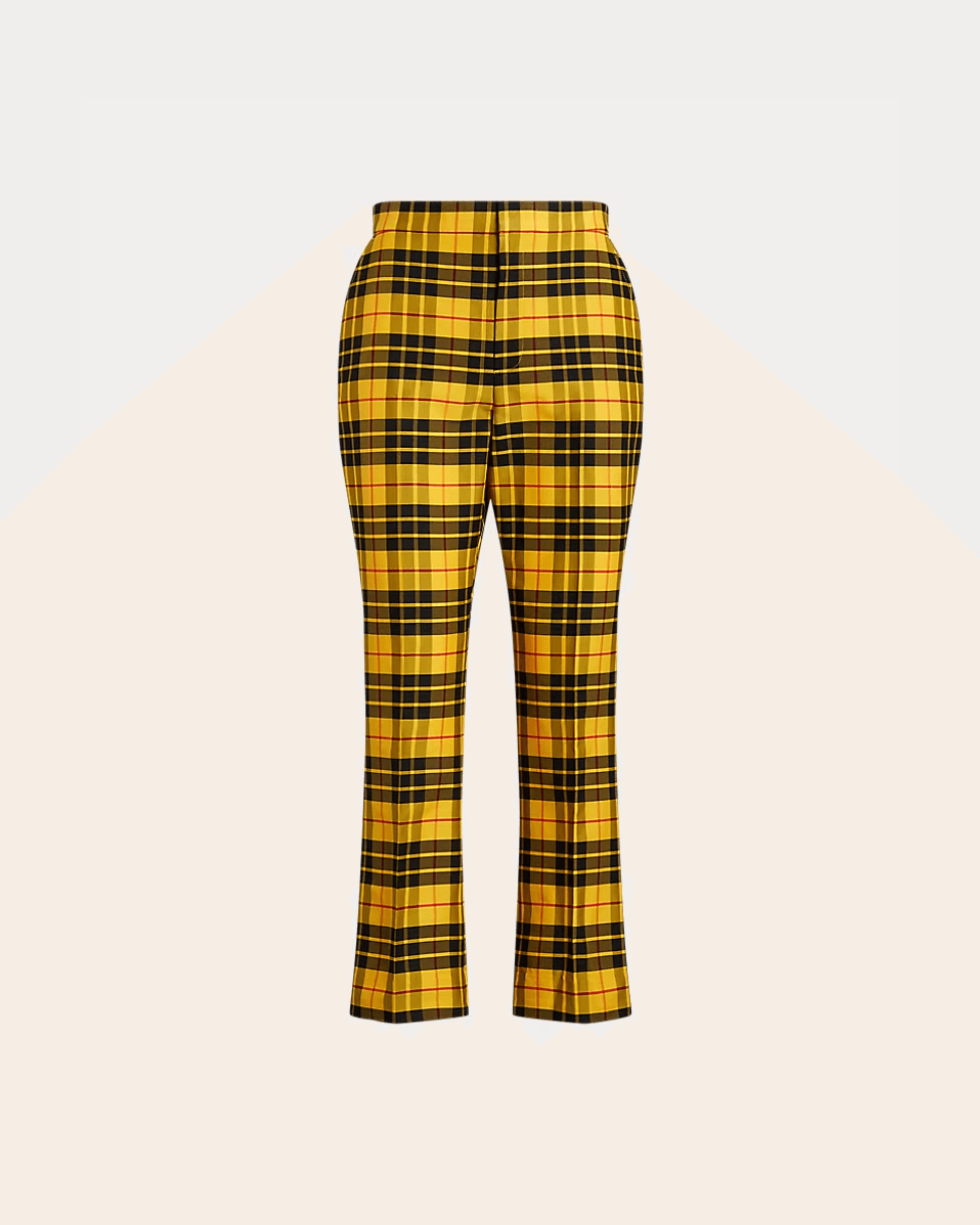 Plaid-check Cropped Flared Trousers - Endless - UAE Rental and Resale for Women's Fashion