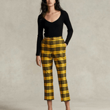 Plaid-check Cropped Flared Trousers - Endless - UAE Rental and Resale for Women's Fashion