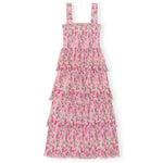 Pleated Georgette Smock Midi Dress - Endless - UAE Rental and Resale for Women's Fashion