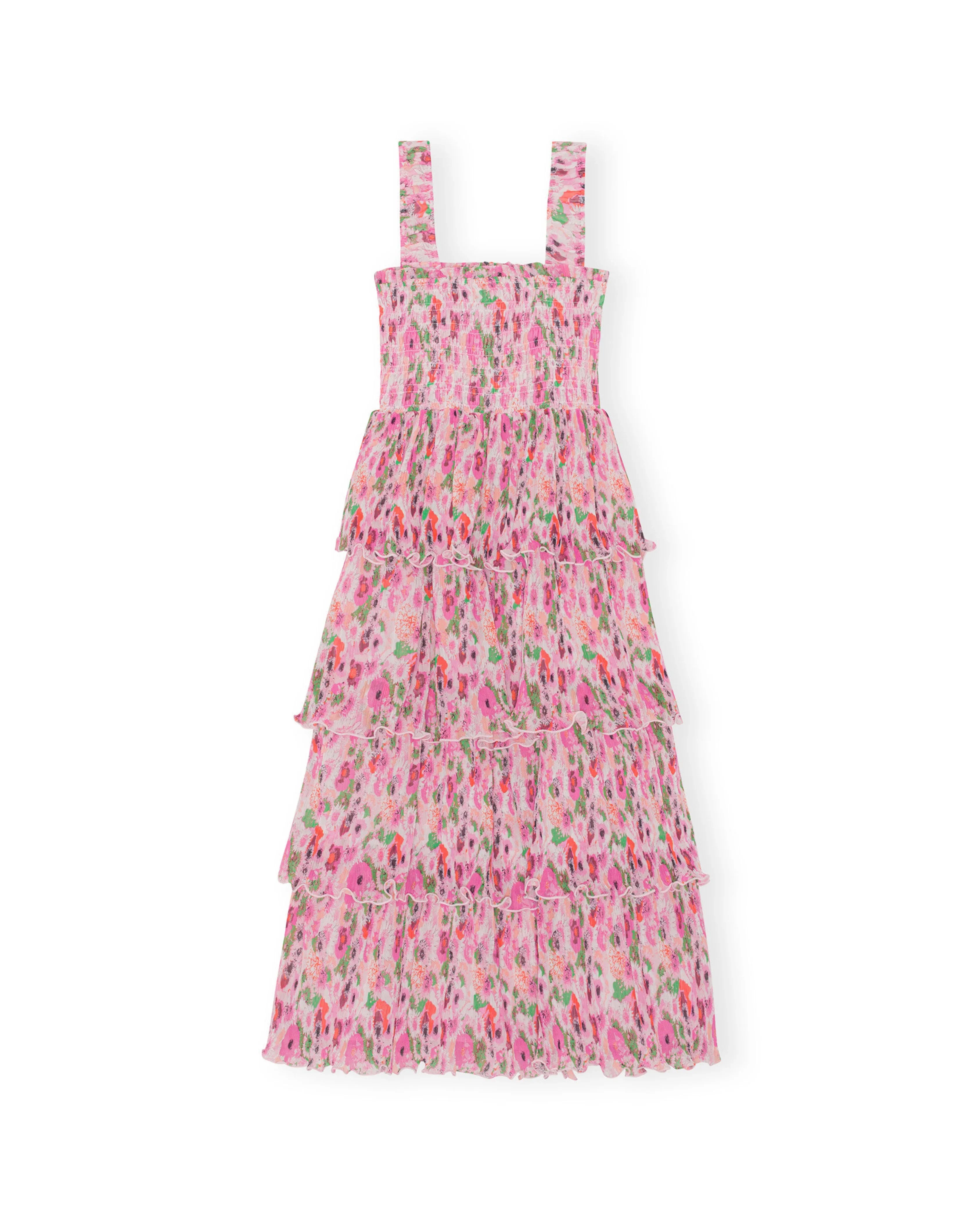 Pleated Georgette Smock Midi Dress - Endless - UAE Rental and Resale for Women's Fashion
